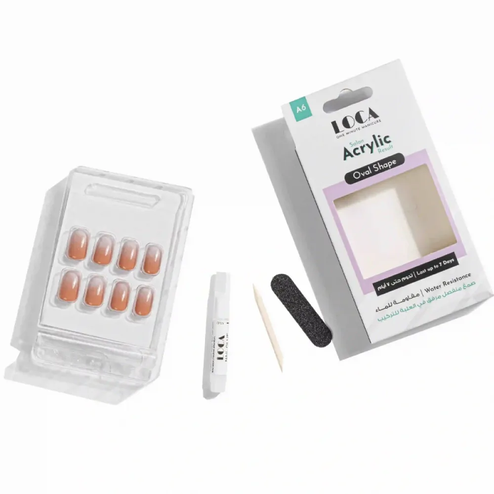 Loca Acrylic Nails A6-Oval Shape Ombre