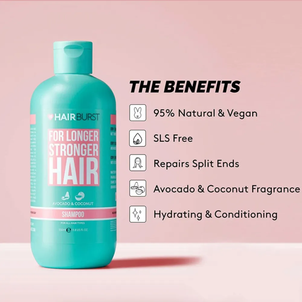 Hairburst, Shampoo, For Longer & Stronger Hair, For All Hair Types - 350 Ml