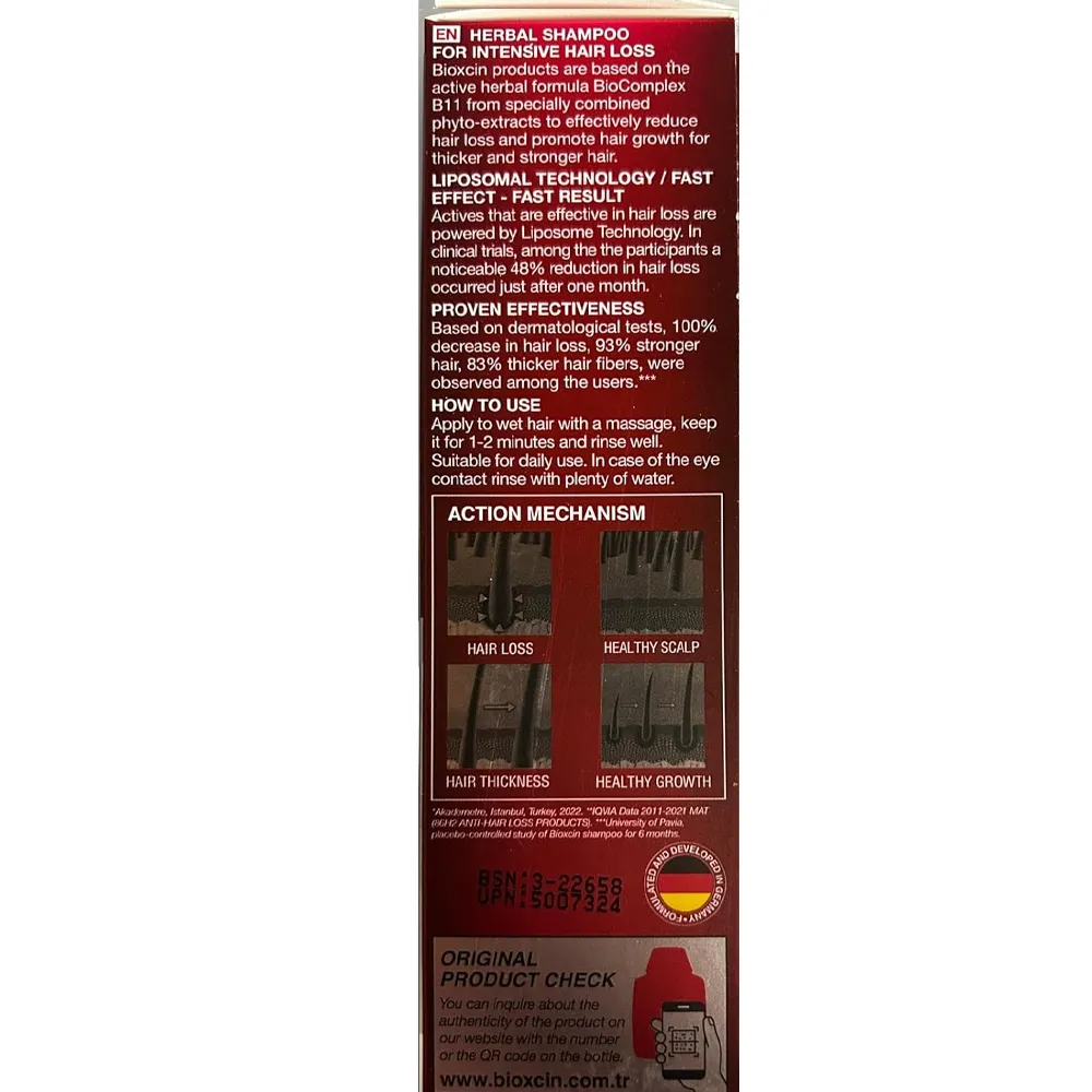 Anti Hair Loss Shampoo for All Hair Types with Herbal Extract 300ml