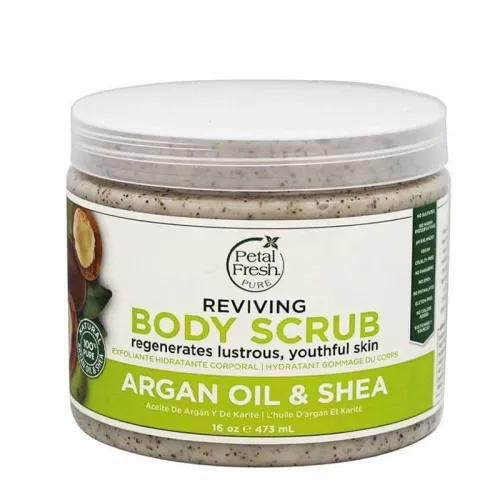 Petal Fresh Pure Argan Oil & Shea Reviving Body Scrub, 16oz (473ml)