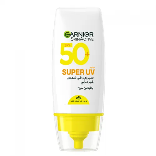 سيروم سوبر يوفي واقي شمس SPF50 غير مرئي غارنييه سكين أكتيف - 30 مل
