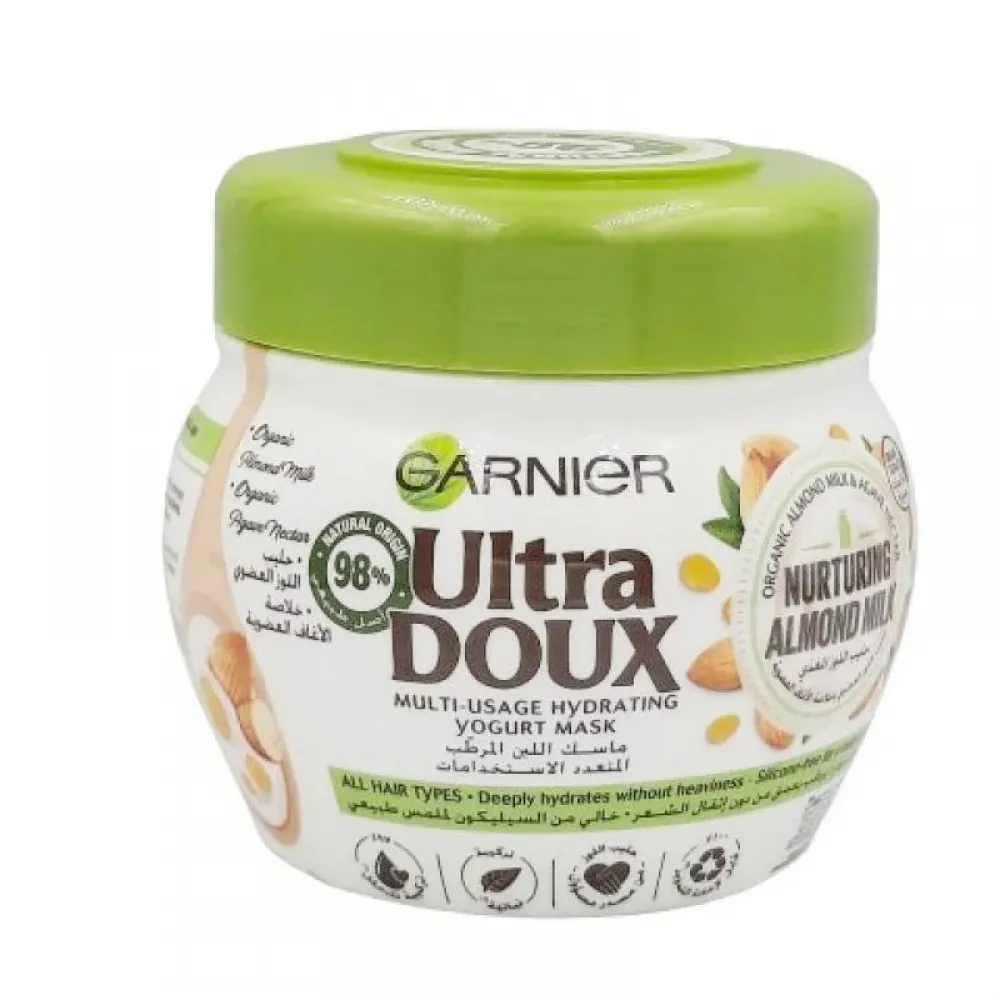Garnier Ultra Doux Almond Milk Intense Hydration Yogurt Mask, 300Ml