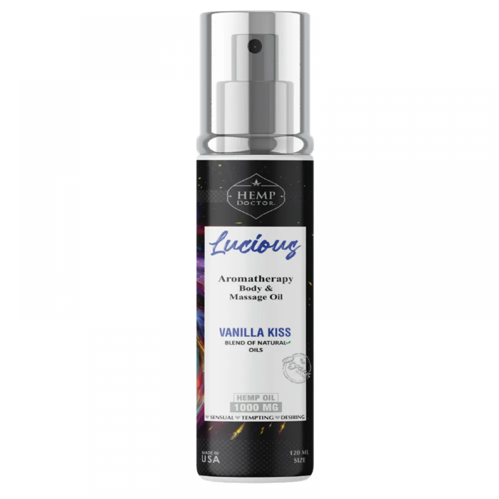 Hemp Doctor Lucious Massage Oil Vanilla Kiss 120 Ml