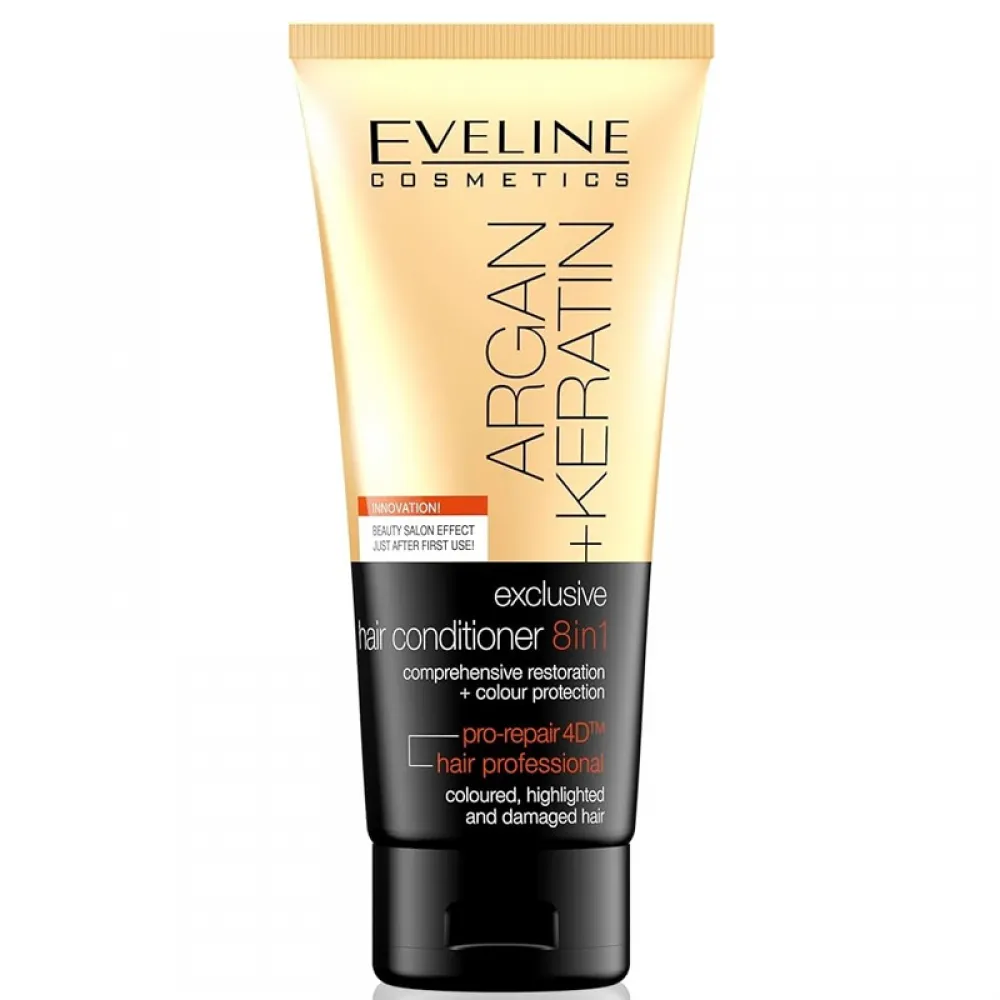 Argan and Keratin Hair Conditioner 8-in-1, 200ml by Eveline