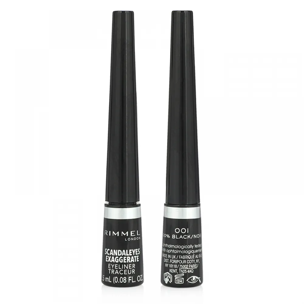 Rimmel London Scandal'Eyes Exaggerate Liquid Eyeliner + Scandal'Eyes 24HR Waterproof Kohl Kajal Value Pack