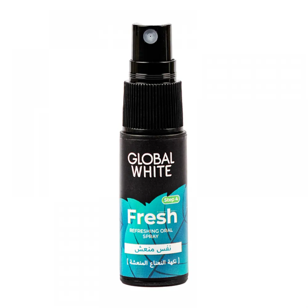Global White Fresh Mint-Flavored Mouth Spray - 15ml