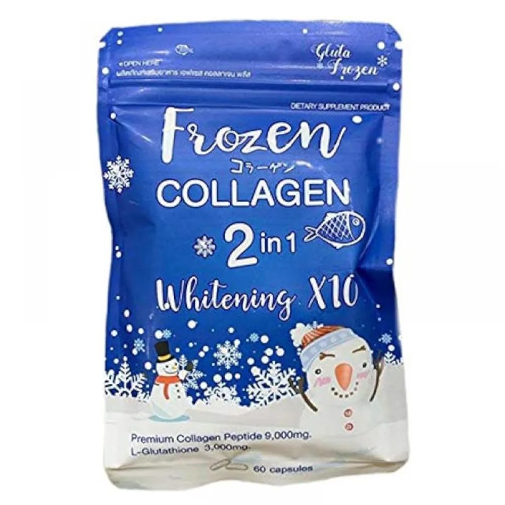 Frozen Collagen 2-in-1 Whitening X10 with Peptide & Premium Glutathione - 60 Capsules
