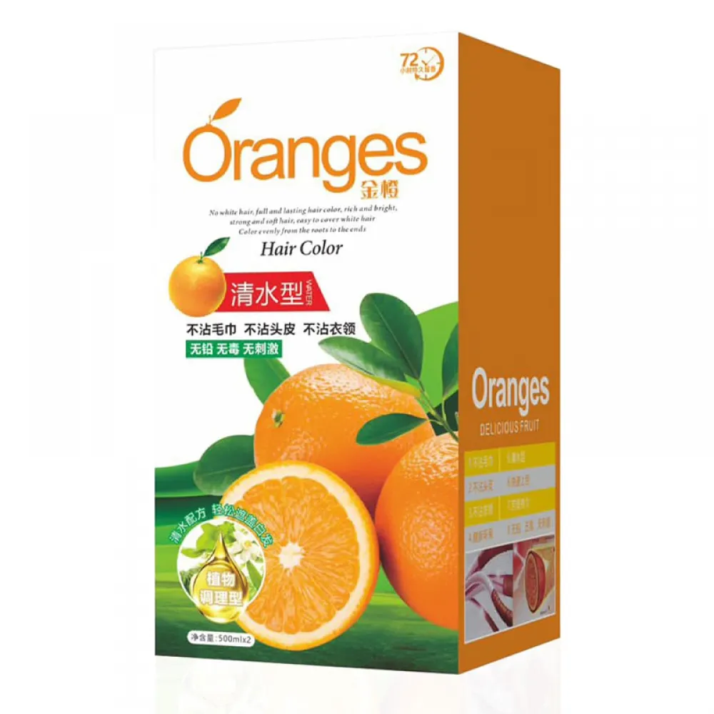 Original Hair Dye Cream with Olive Oil, Chemical-Free, for Gray Coverage, Natural Black Color, 500ml × 2 - Orange Swift