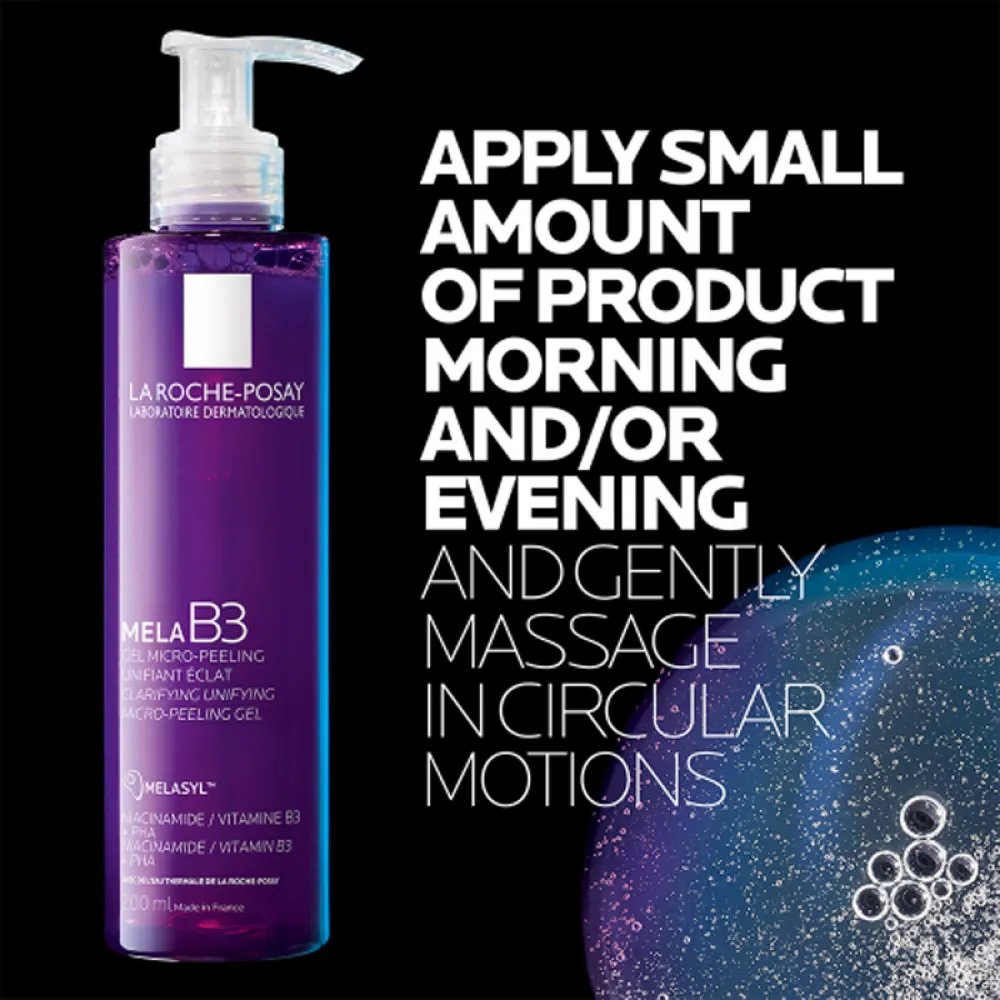 Mela B3 Cleansing Gel for Exfoliation & Skin Tone Correction by La Roche-Posay - 200ml