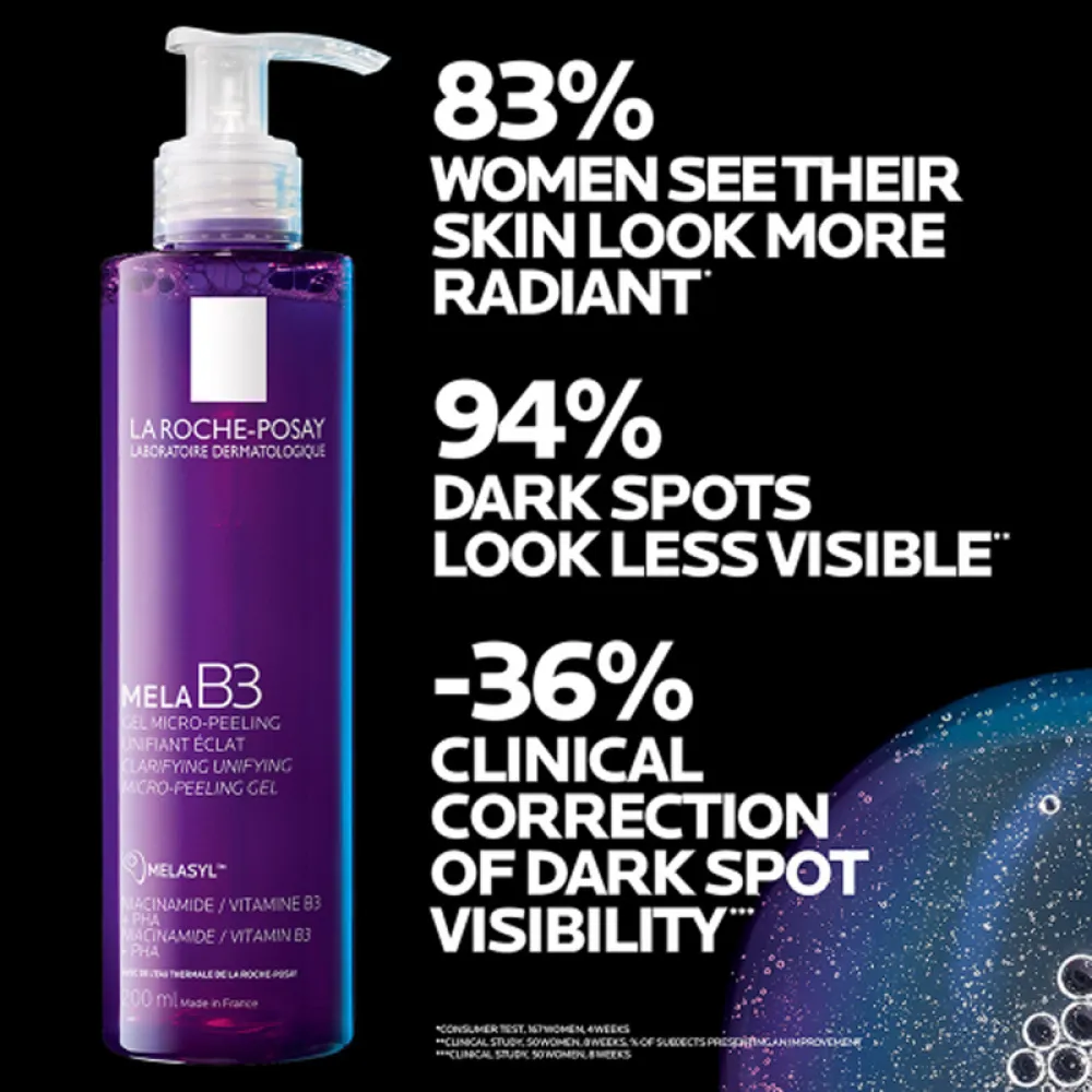 Mela B3 Cleansing Gel for Exfoliation & Skin Tone Correction by La Roche-Posay - 200ml
