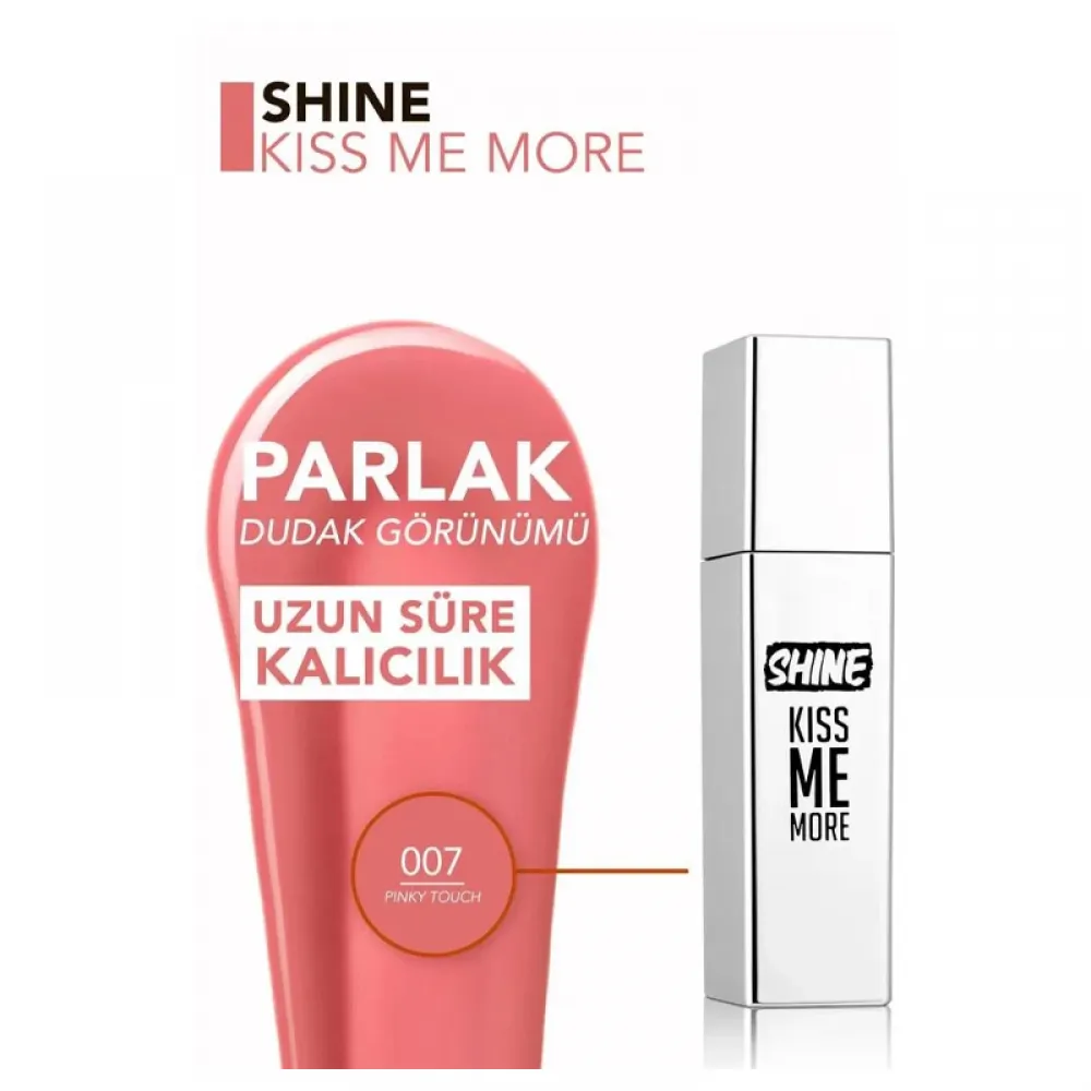 Flormar Shine Kiss Me More Liquid Lipstick, 007 Pinky Touch