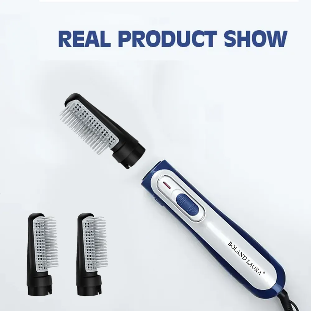 Boland Laura hair dryer, black and gray, two brushes