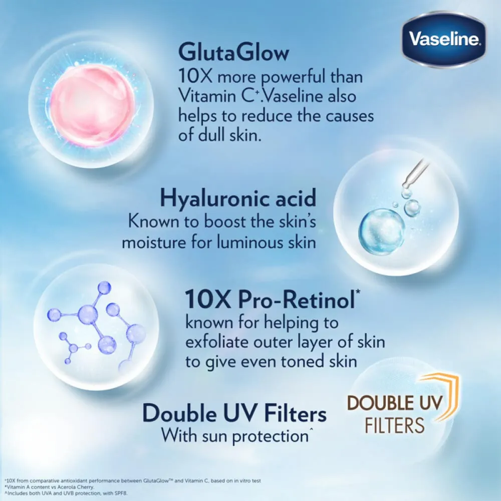 Vaseline Essential Even Tone Lotion Enriched with Serum for a Perfect Glow & UV Protection - 200ml