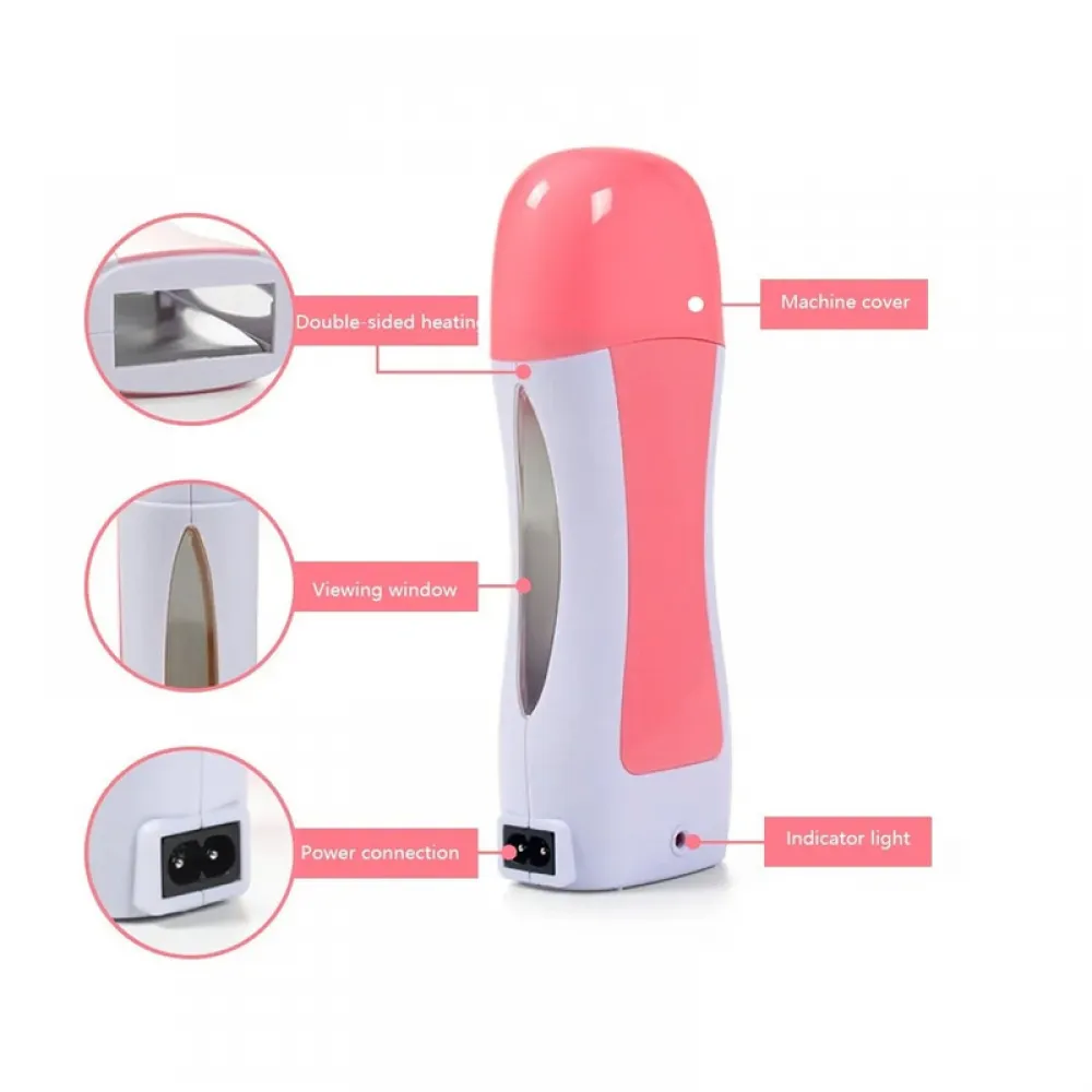 Hair Removal Set: Wax Heater + Wax Roll + Hair Removal Strips