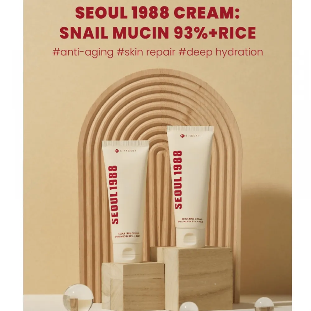 كي سيكرت سيول 1988 كريم بخلاصة موسين الحلزون 93% + أرز - 100 مل