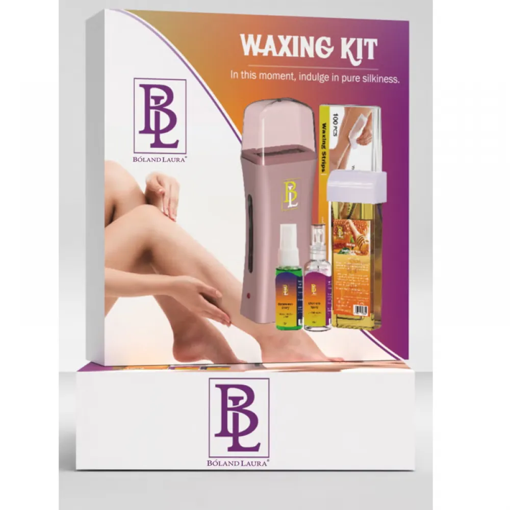 Boland Laura Hair Removal Kit with Beeswax – Includes a wax heater, beeswax cartridge, and pre- and post-hair removal sprays.