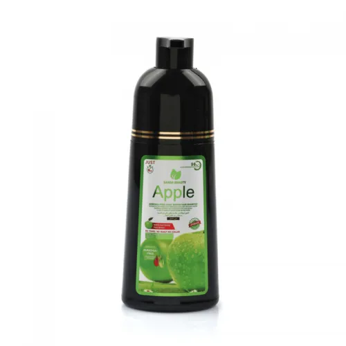 Saada Beauty Hair Dye Shampoo with Green Apple – Dark Brown, 400ml