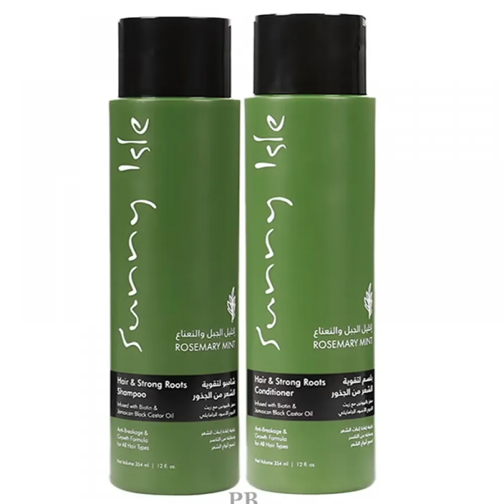 Shampoo & Conditioner Set for Strengthening Hair from the Roots with Rosemary & Mint Extract
