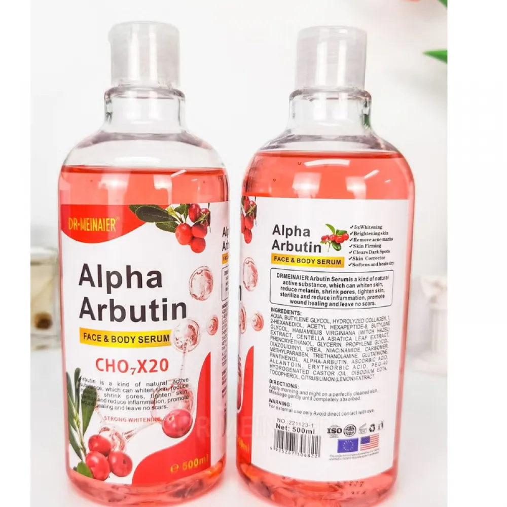 Alpha Arbutin Serum for Face & Body – 100% Powerful Brightening, Dark Spot & Blemish Remover, 500 ml