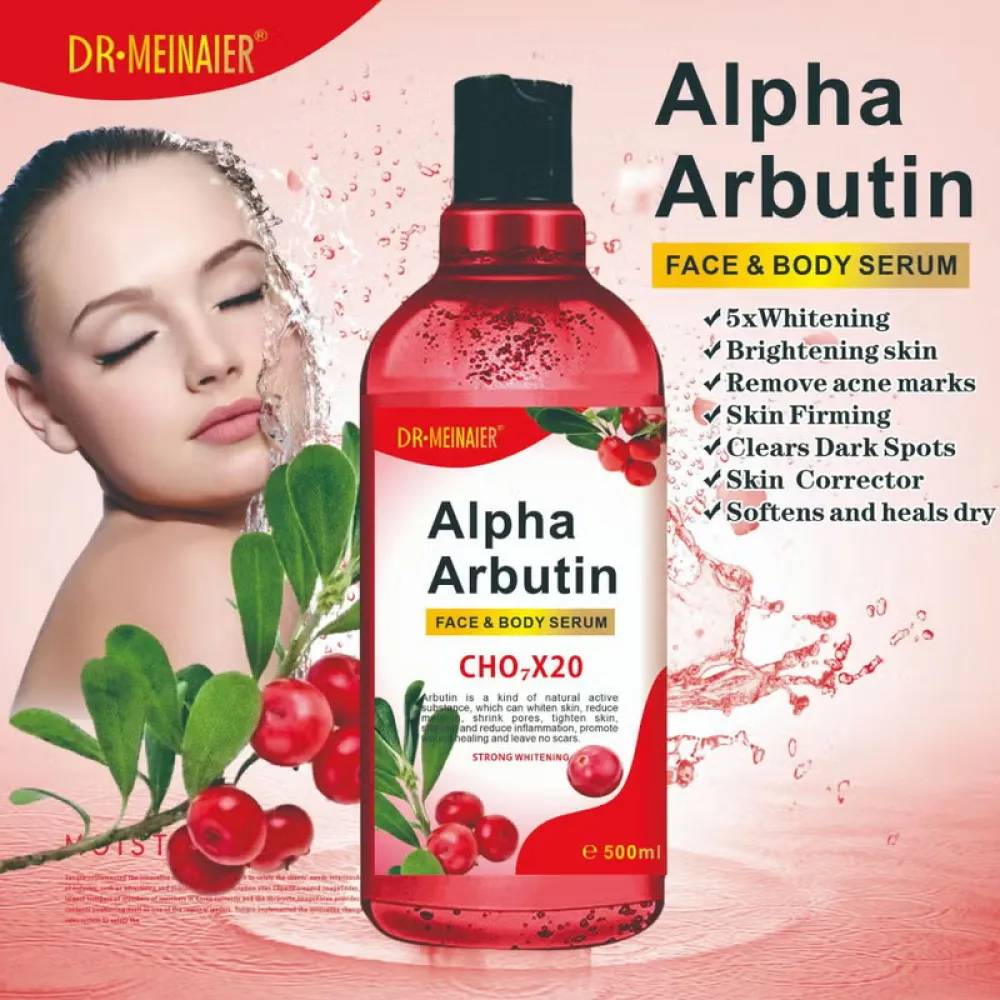 Alpha Arbutin Serum for Face & Body – 100% Powerful Brightening, Dark Spot & Blemish Remover, 500 ml