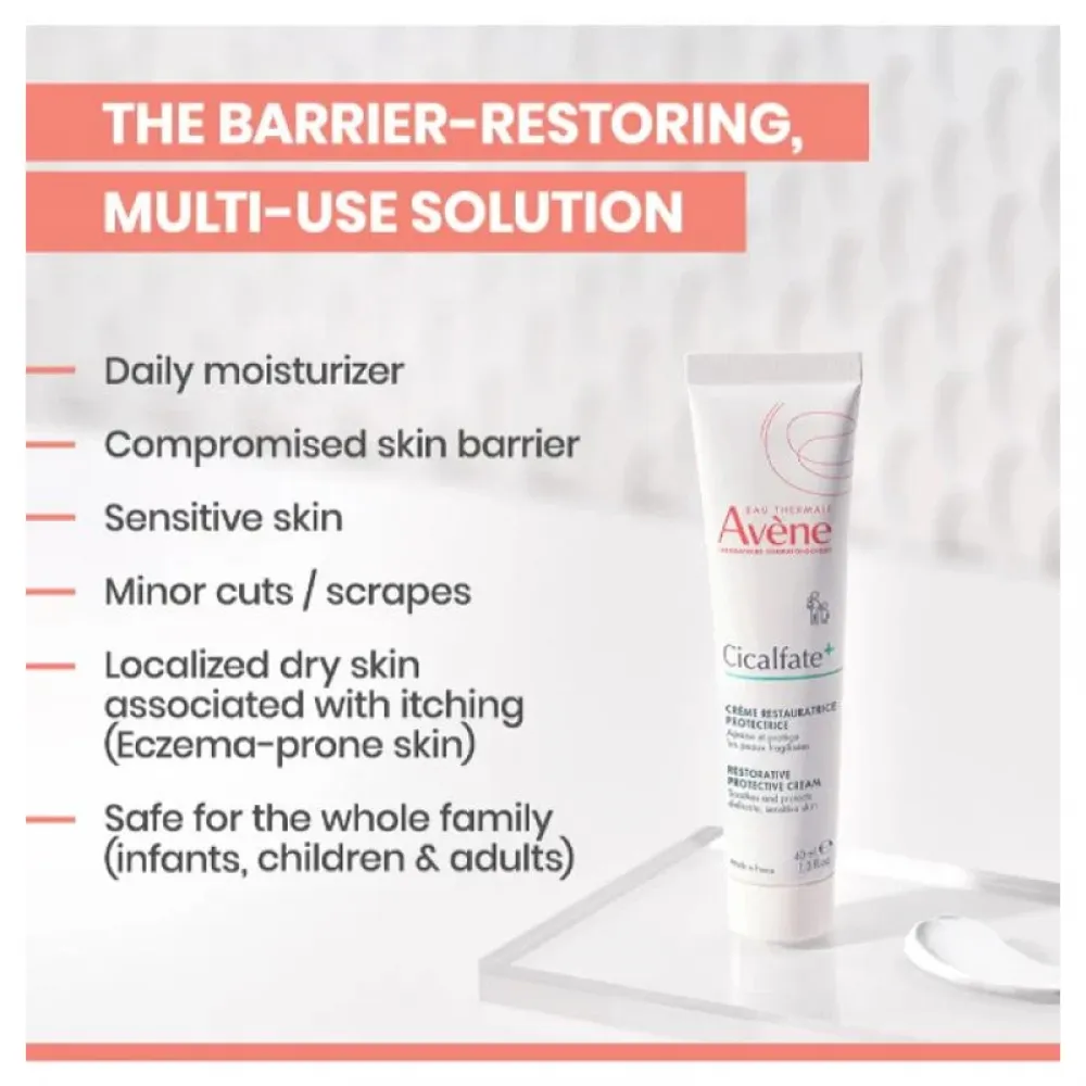 Cicalfate+ Restorative and Protective Cream for Sensitive Skin by Avène – 40 ml