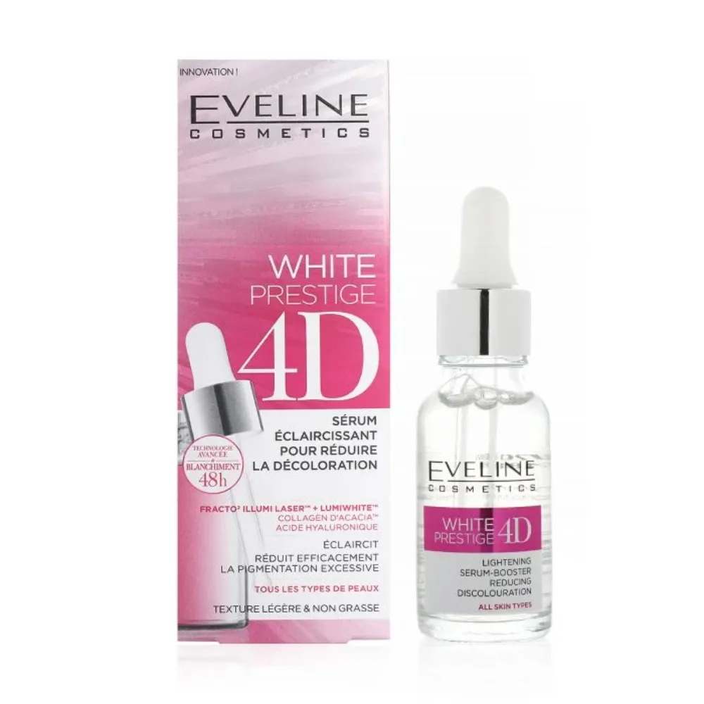 Eveline White Prestige 4D Lightening Serum-Booster Reducing Discoloration -18ml
