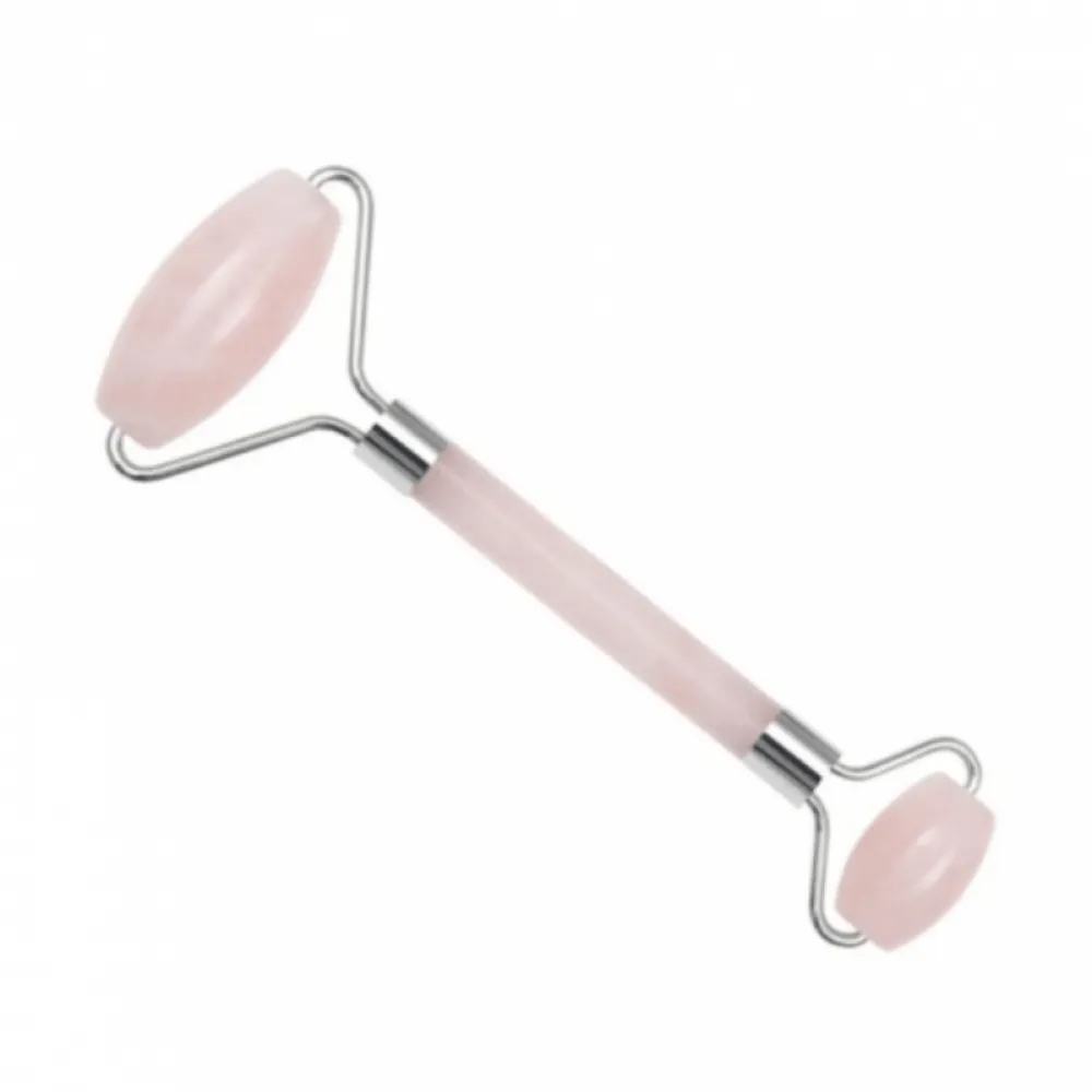 أداة تدليك الوجه المزدوجة بالحجر الكريم من سكينلاريتي- وردي