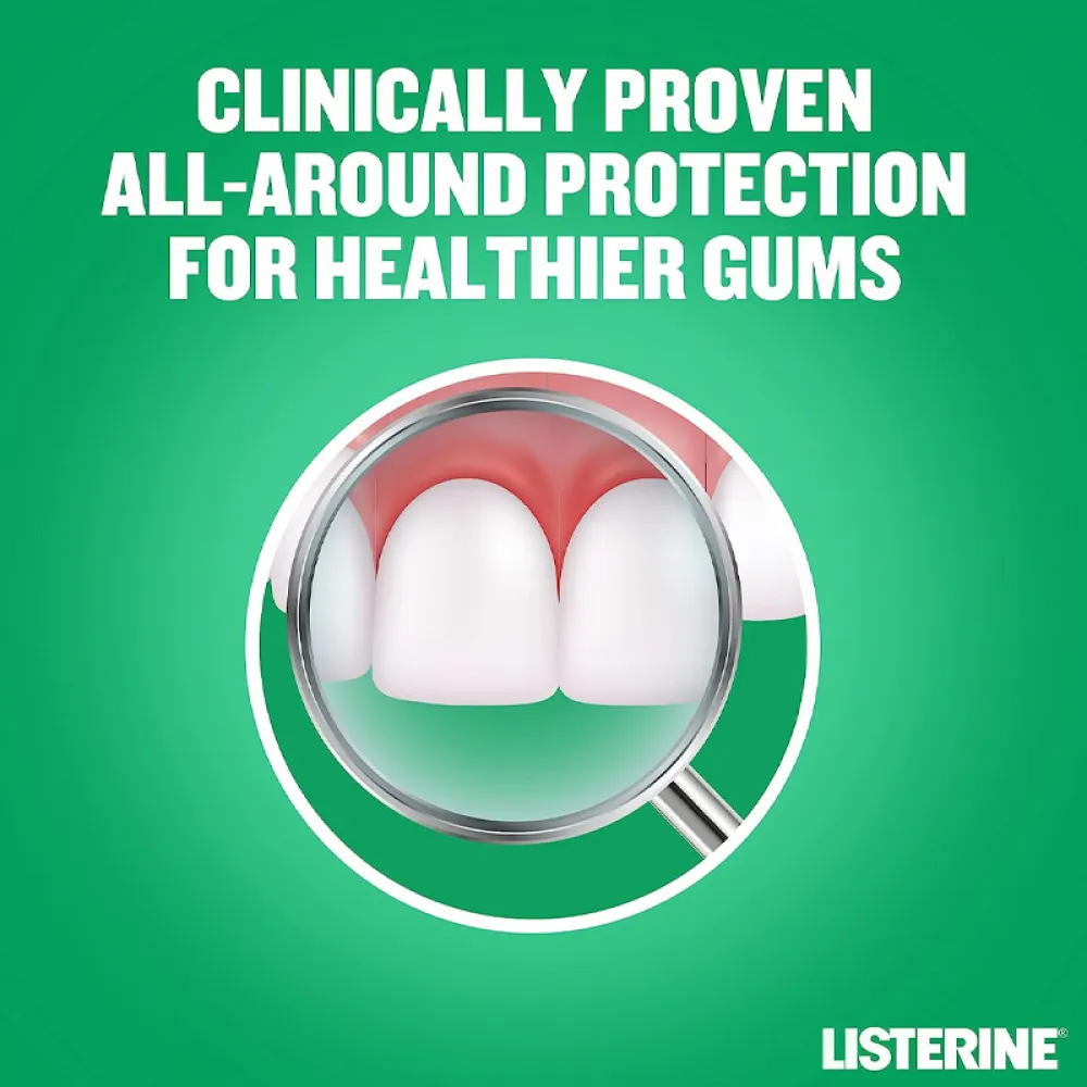 Listerine, Total Care, Gum Protect, 6 Benefit Fluoride Daily Mouthwash, MilderTaste, Fresh Mint, 500ml