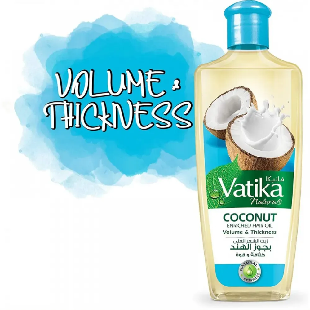 Vatika Coconut Enriched Hair Oil Volume & Thickness 200 ml