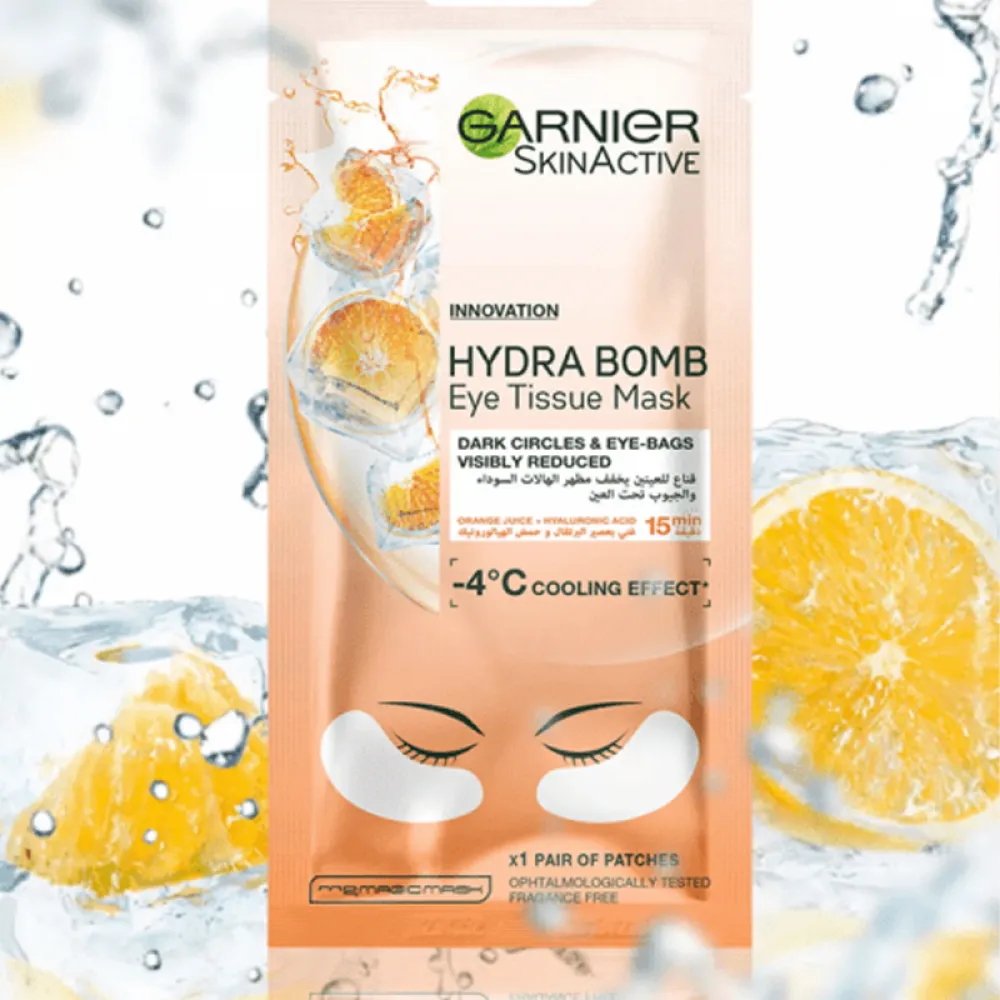 Garnier Skin Active Eye Tissue Mask For Anti-dark circles - Orange Juice Hydrating Acid