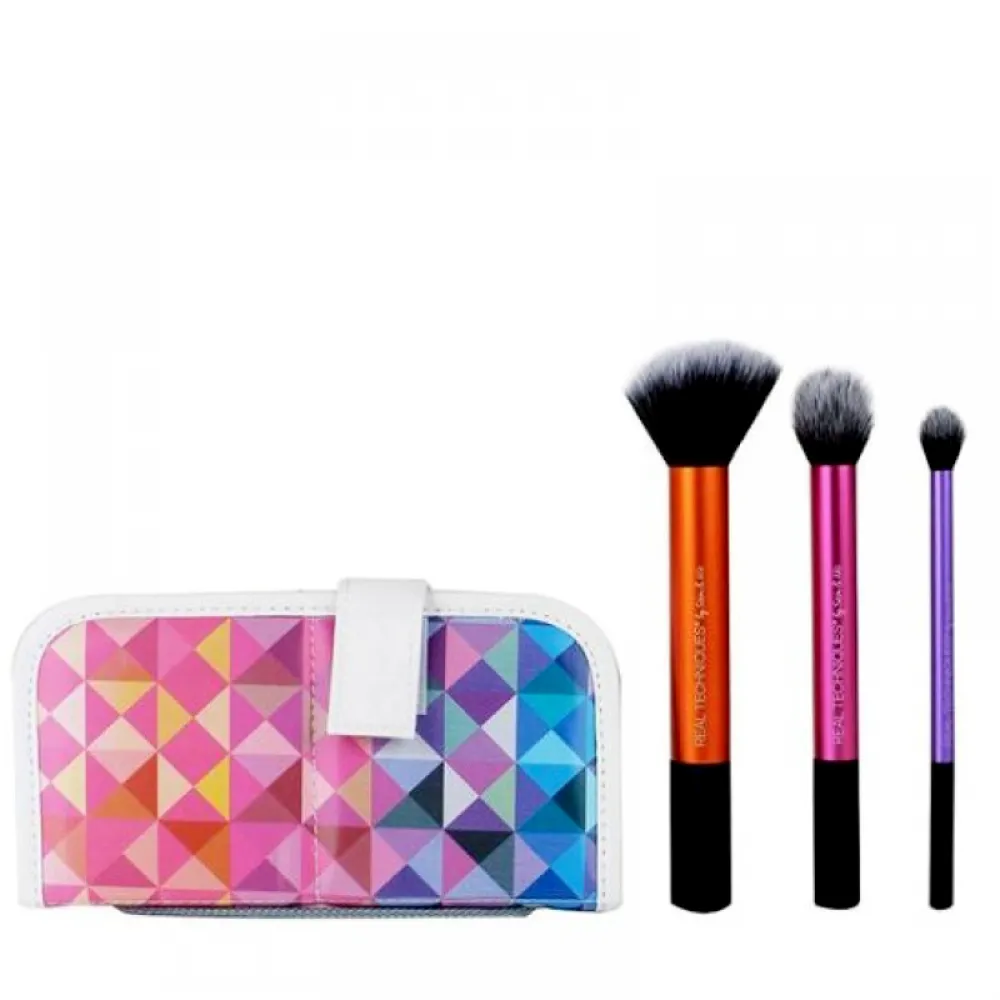 Real Techniques Multitasking Kabuki Makeup Brush Set 4 Pieces