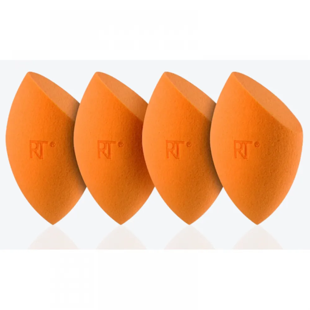 Real Techniques Miracle Complexion Sponge Set, Orange, 4 Pieces