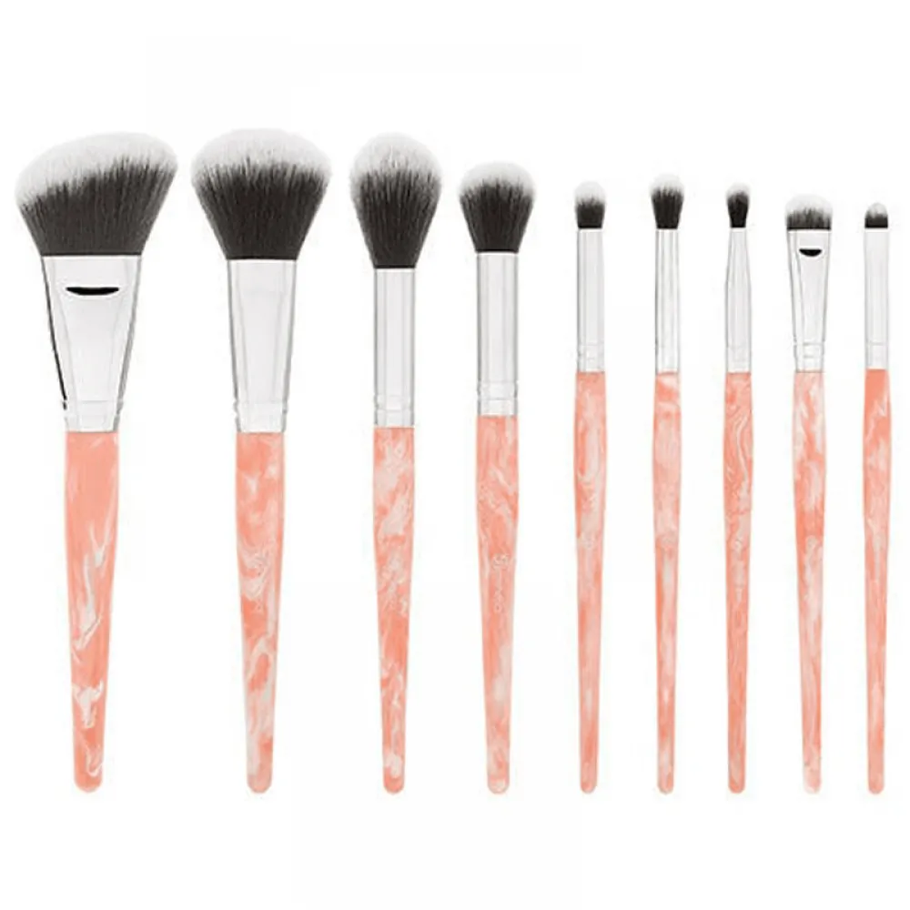 BH Cosmetics Rose Quartz Brush Set - 9 Pieces