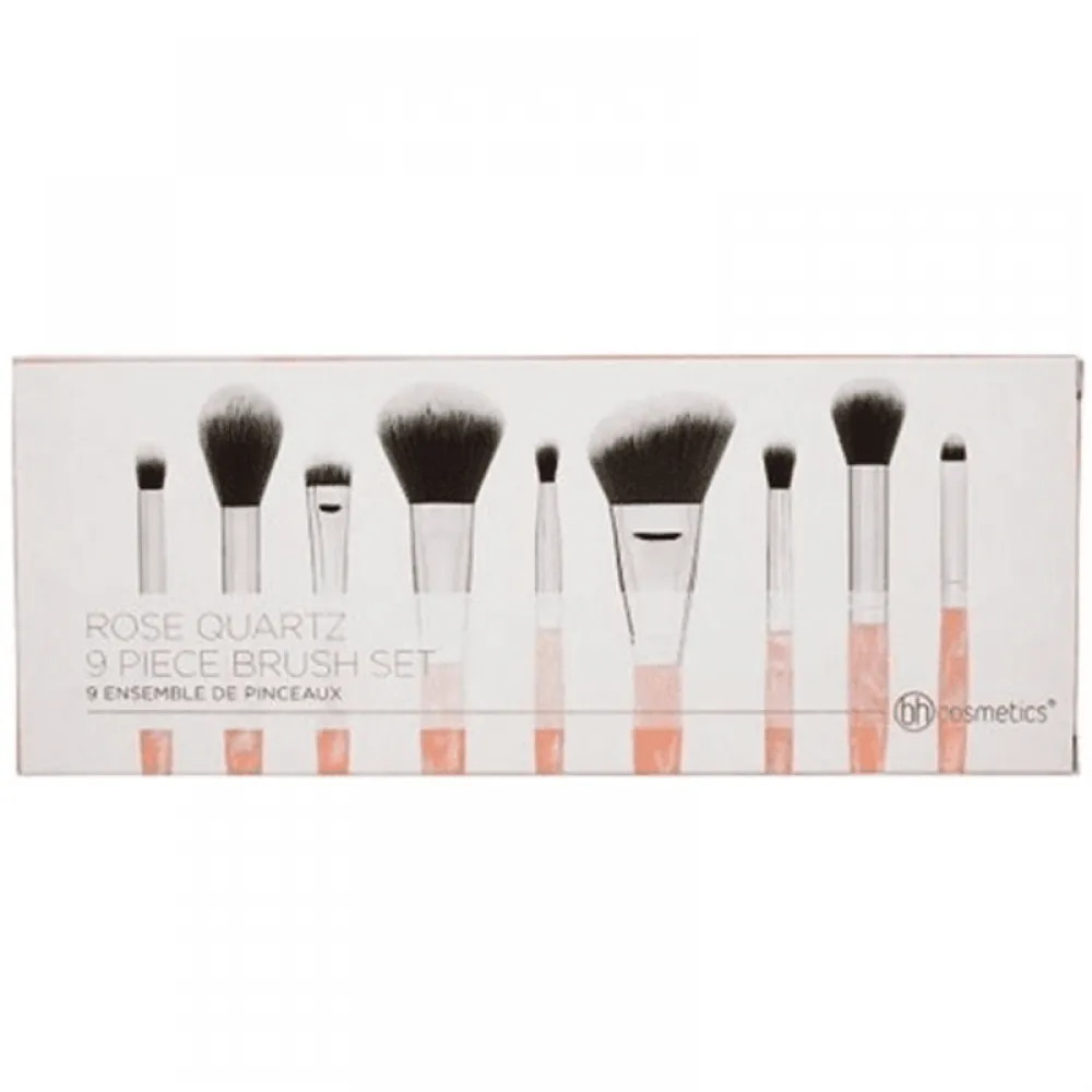 BH Cosmetics Rose Quartz Brush Set - 9 Pieces