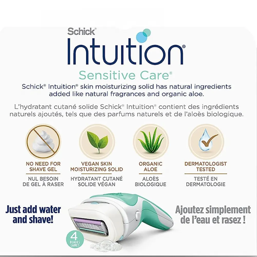 Schick Intuition Shaving razor and foaming mousse with Aloe Vera and Vitamin E - 3 Pieces