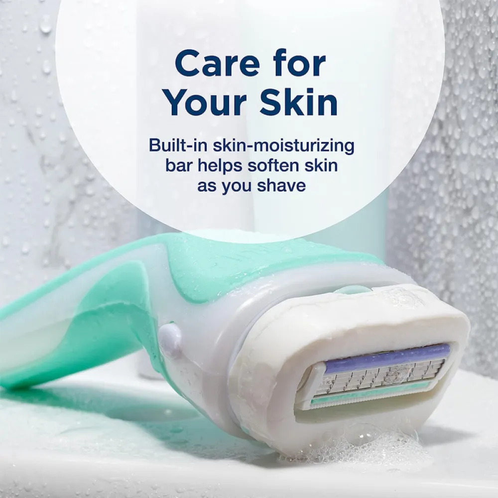 Schick Intuition Shaving razor and foaming mousse with Aloe Vera and Vitamin E - 3 Pieces