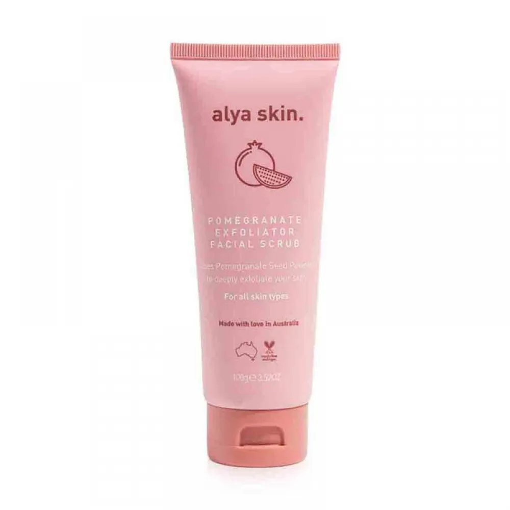 ALYA SKIN Pomegranate Exfoliator Facial Scrub 100g Face Scrubs & Exfoliators (100g)
