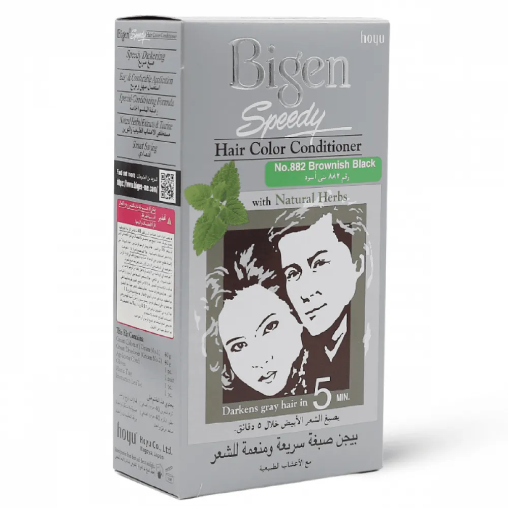 Bigen Speedy Hair Color Conditioner 882 Black Brown, 80 gm