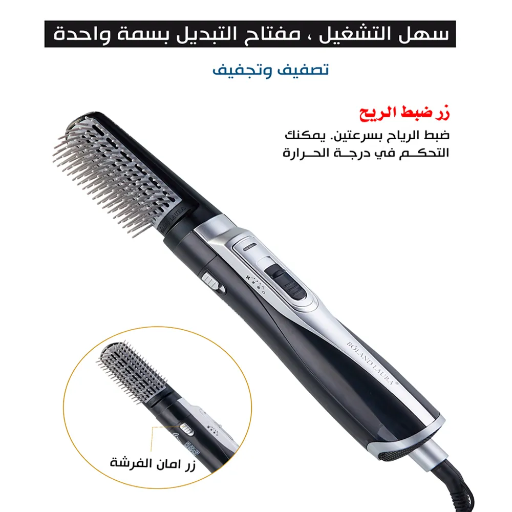 Hair dryer Boland Laura black and white one brush