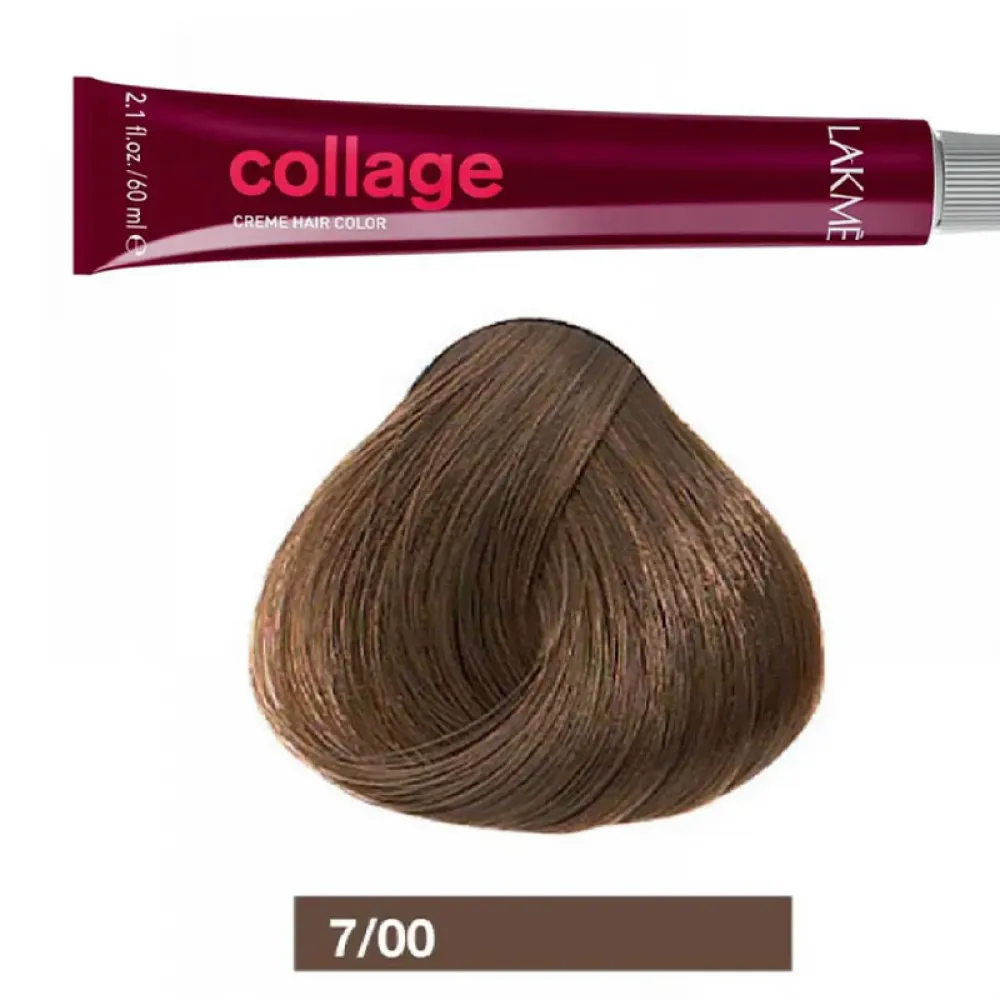 Lakme Collage Permanent Hair Dye for Unisex 7/00 Medium Blonde