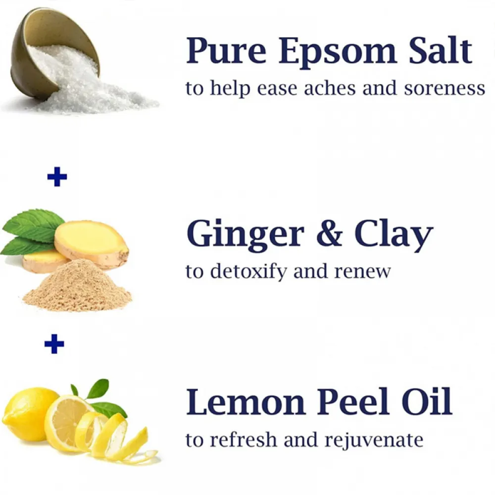 Dr Teals, Foaming Bath, Detox & Energize, Clay & Ginger - 1000 Ml