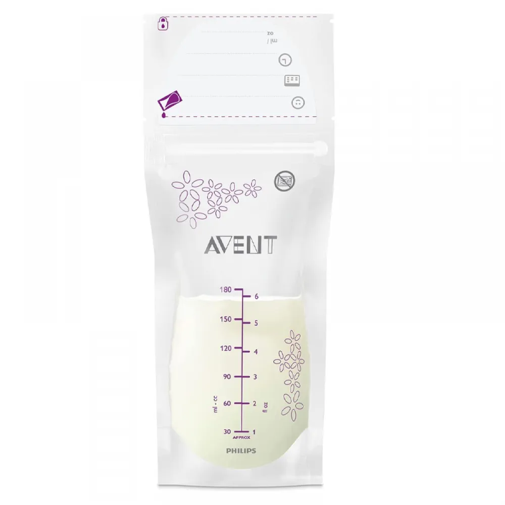 اكياس فيليبس افينت لحفظ حليب الثدي، عدد 25 حقيبة، 180 مل