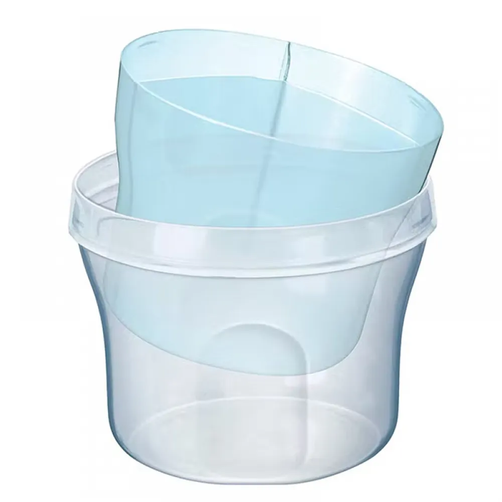 موزع حليب بودرة خالٍ من مادة BPA مزود بغطاء دوار، أقسام داخلية قابلة للفصل - بلون أزرق