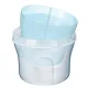موزع حليب بودرة خالٍ من مادة BPA مزود بغطاء دوار، أقسام داخلية قابلة للفصل - بلون أزرق