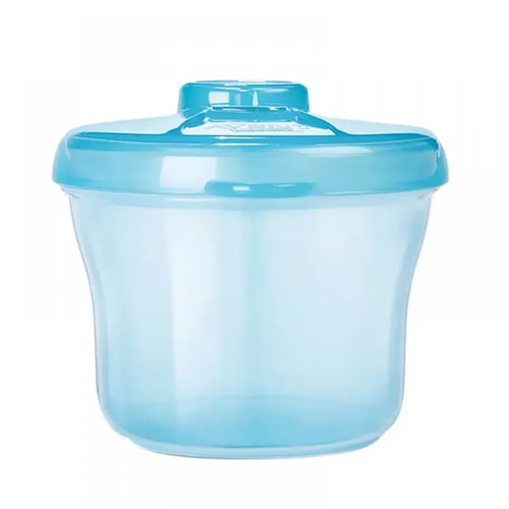 موزع حليب بودرة خالٍ من مادة BPA مزود بغطاء دوار، أقسام داخلية قابلة للفصل - بلون أزرق