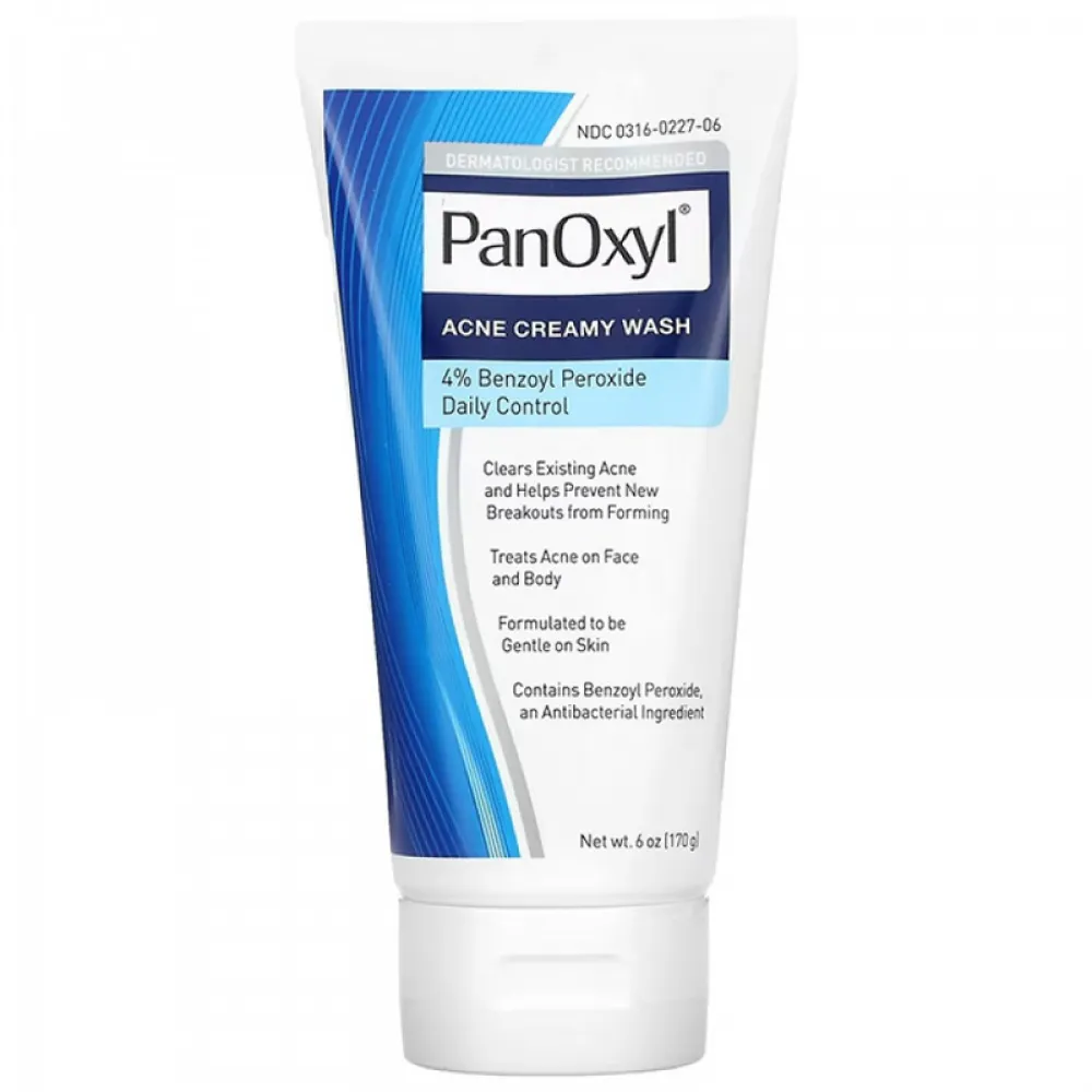 PanOxyl - Acne Creamy Wash 4 Percent Benzoyl Peroxide Daily Control, 6 Ounce