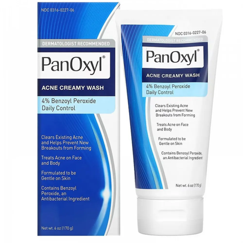 PanOxyl - Acne Creamy Wash 4 Percent Benzoyl Peroxide Daily Control, 6 Ounce