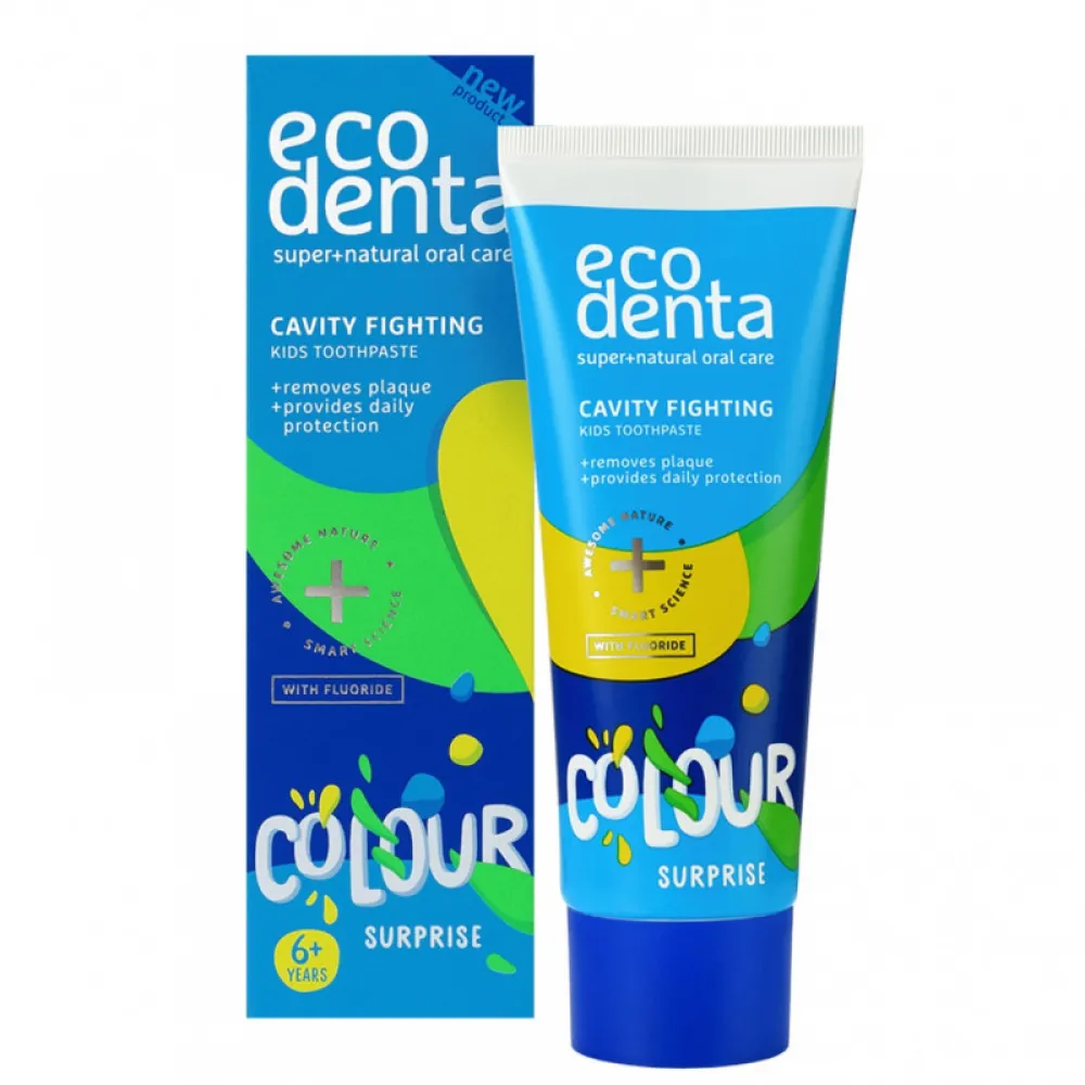 ايكودنتا معجون اسنان الوان مكافح التسوس اطفال +6 سنوات 75 مل