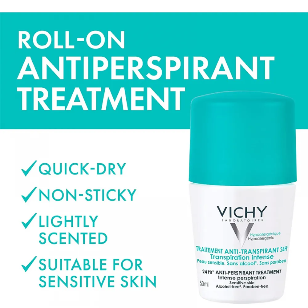 VICHY DEODORANT ROLL ON SENSITIVE 48H 50ML(GREEN)