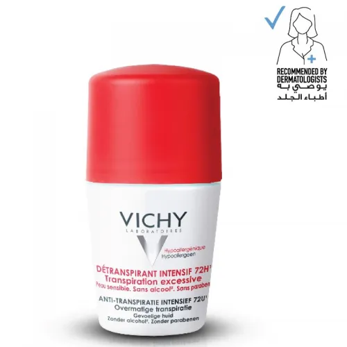 Vichy, Deodrant Roll-On, 72 Hours Stress Resist Excessive Perspiration - 50 Ml